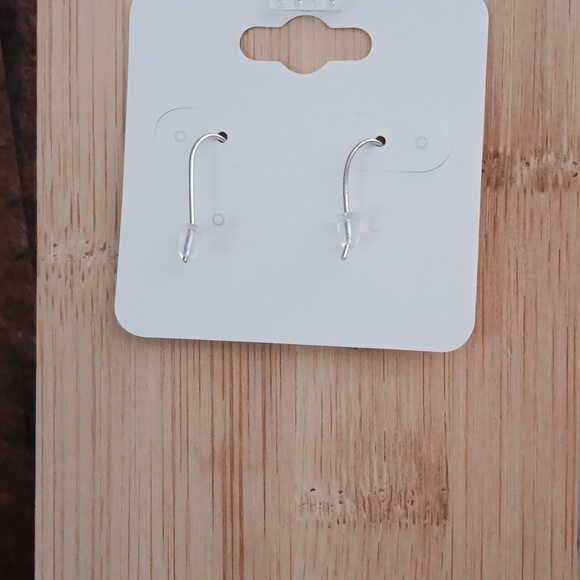 Delicate Heart Dangle French Wire Earrings - Picture 7 of 8